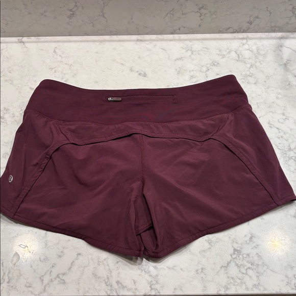 Lululemon Burgundy Red Speed Up Shorts Women's size 8 - Picture 5 of 7